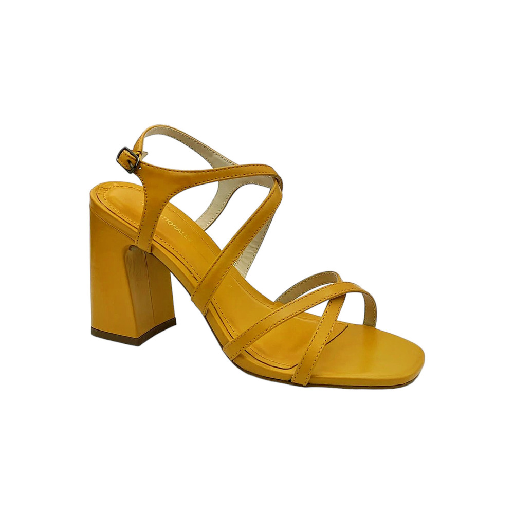 INTENTIONALLY BLANK Leather Strappy Heeled Sandals Naples Manderin - Medium